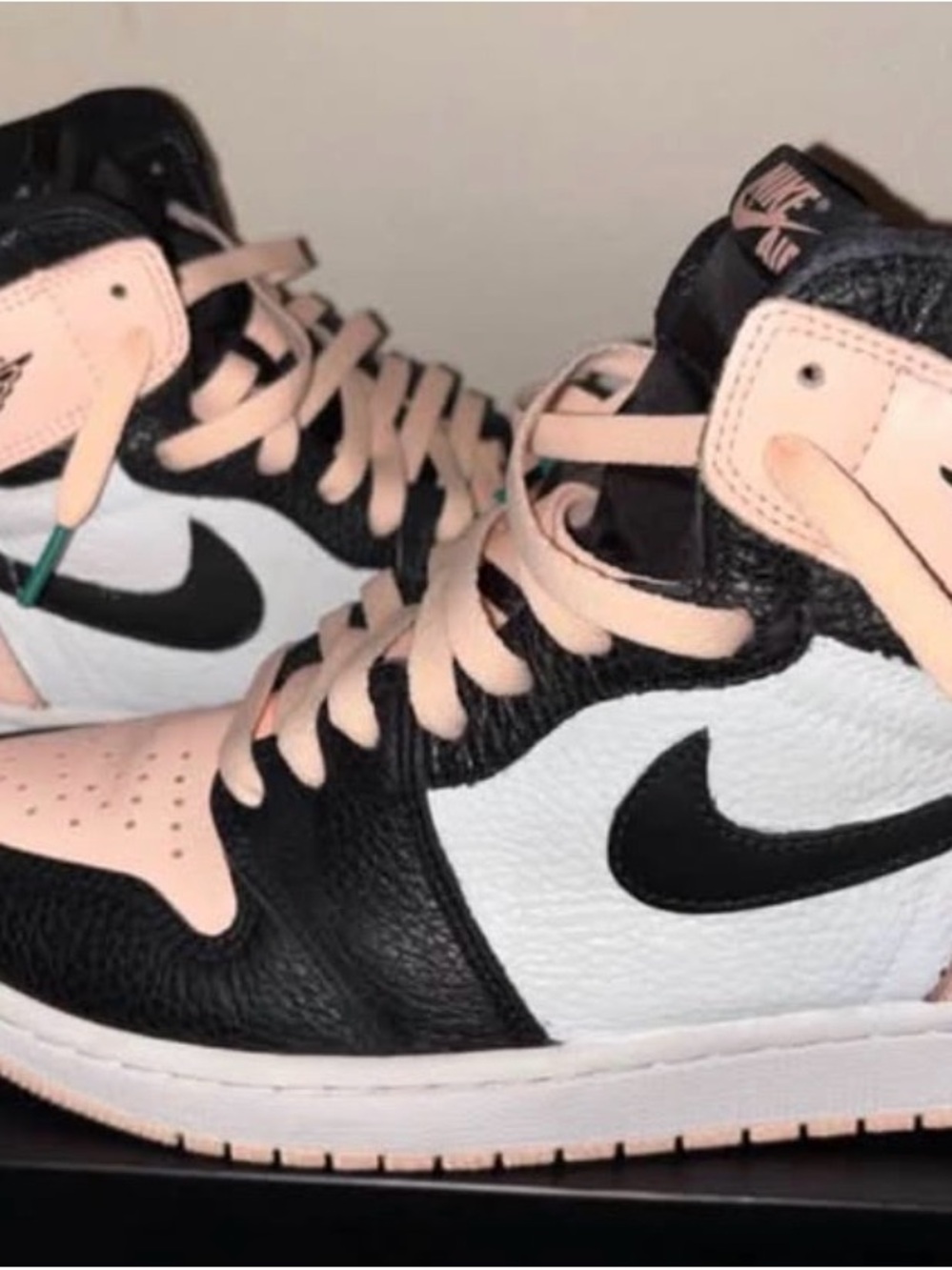 Air Jordan 1 high crimson tint/black toe customs